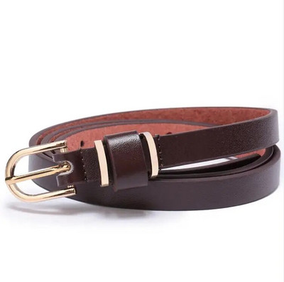 Női vékony, tömör bőr ruhaöv 90-135 cm Ceinture Femme 10 színben