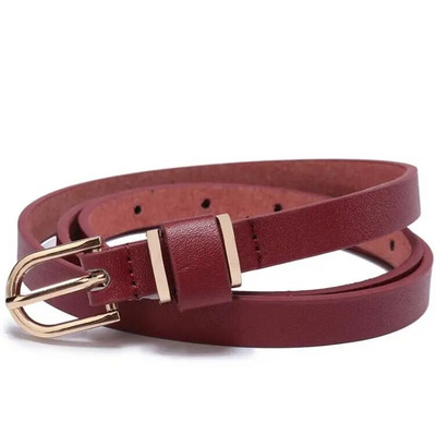 Női vékony, tömör bőr ruhaöv 90-135 cm Ceinture Femme 10 színben