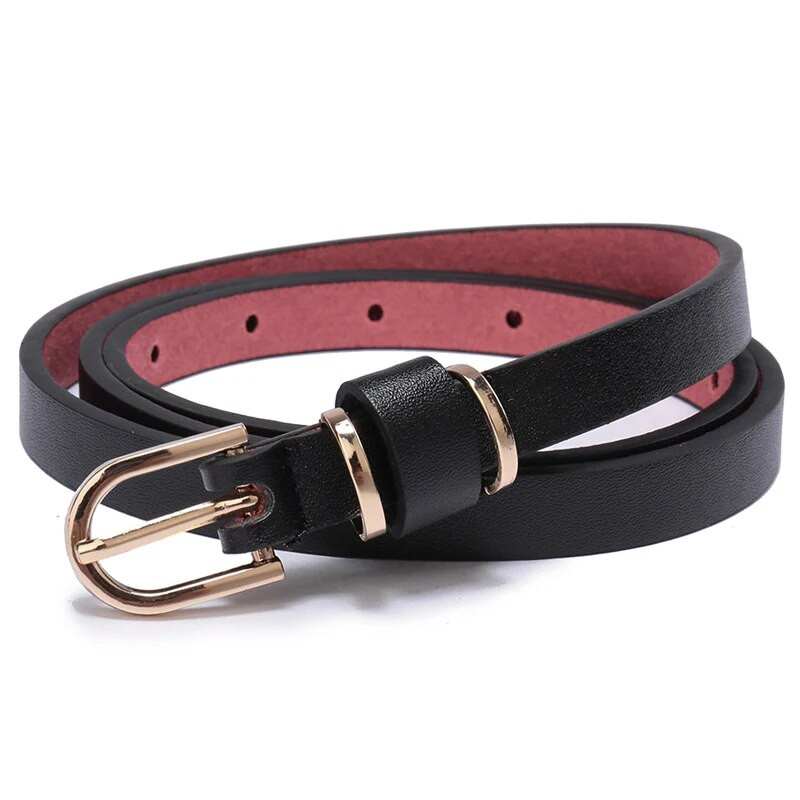 Női vékony, tömör bőr ruhaöv 90-135 cm Ceinture Femme 10 színben