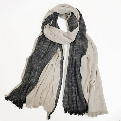 Μόδα χειμωνιάτικο κασκόλ Τζιν Μπλε μονόχρωμο Μακριά βαμβακερά κασκόλ Keep ζεστό Μόδα ανδρικό κασκόλ