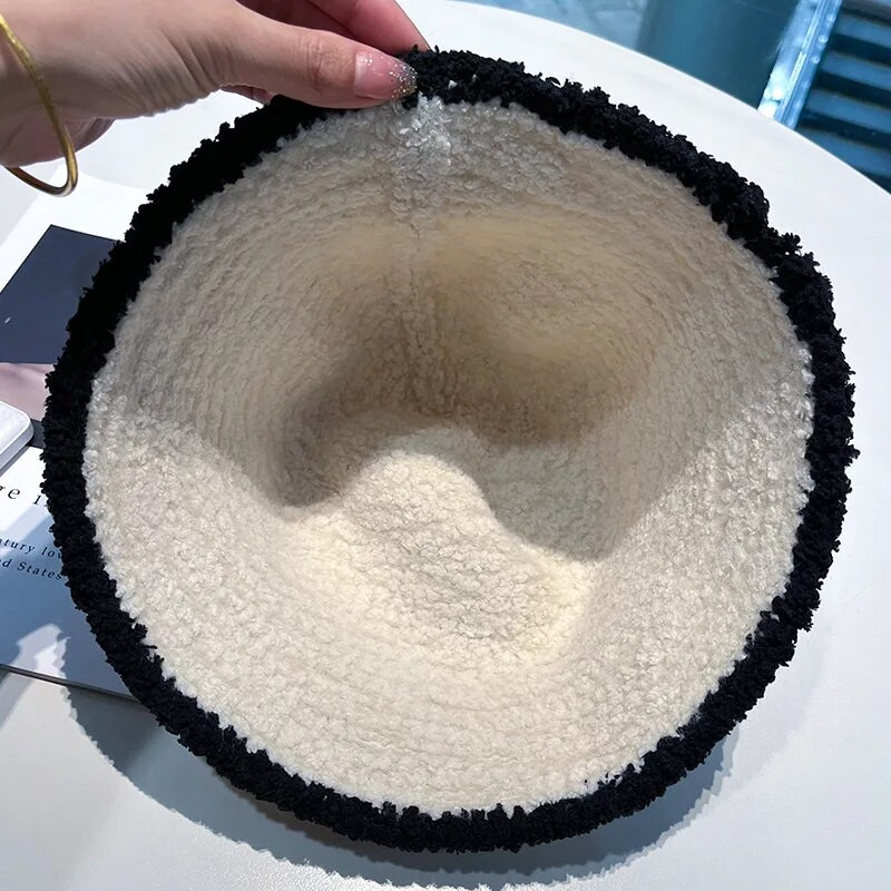 Jauns ziemas plīša biezs, silts kausa vāciņš sievietēm, āra vēja necaurlaidīgs, fordējams pūkains zvejnieka cepure vienkrāsains ceļojumu vāciņš