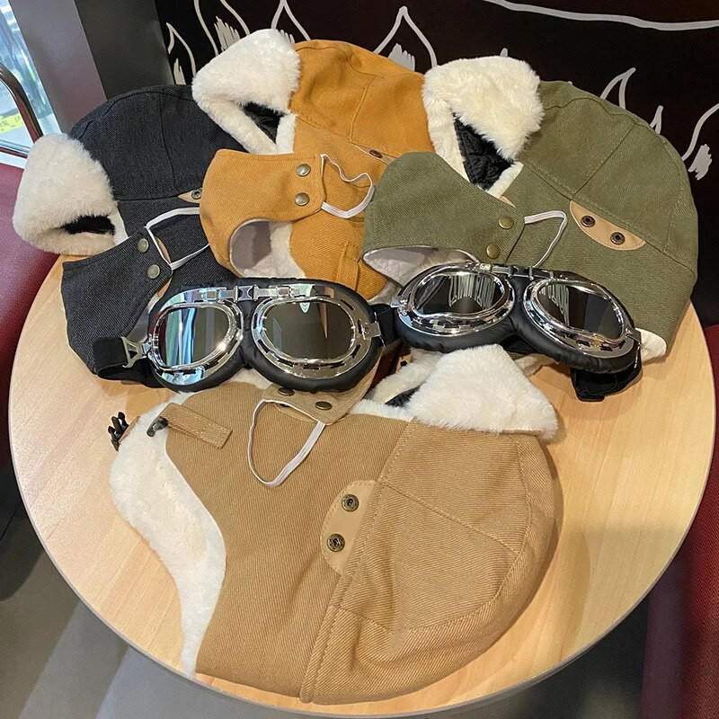 Pilot Bomber Cepure unisex vēja un aukstas ziemas kokvilnas cepure Ausu aizsardzība un samta ausu aizsargi riteņbraukšanas slēpošanas cepure
