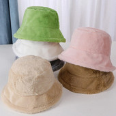 Ženske zimske modne pahuljaste šešire od umjetnog krzna Jesenske debele tople kape za vanjske prilike Mekana krznena ribarska kapa Modna panama kapa za djevojke