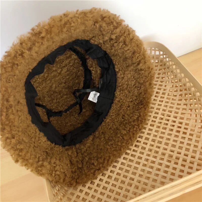 Zimska ženska ribarska kapa Jagnjeće runo Ženska bob panama kapa Deblji plišani šešir Korejski vanjski vjetrootporan Topla kapa za uši