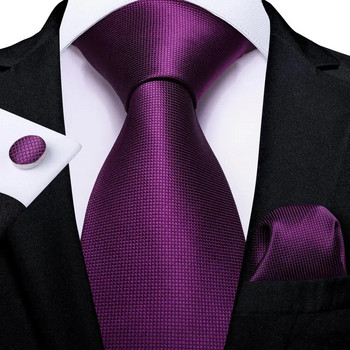 Hi-Te Purple Μασίφ Paisley Μεταξωτή Γραβάτα Γάμου Ανδρική Ποιότητα Hanky Μανικετόκουμπα ανδρική γραβάτα δώρου Designer Fashion Dropshipping