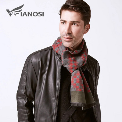 VIANOSI Zīmols Šalle Modes Dizains Ikdienas Šalles Ziemas Vīriešu Vilnas Šalle Luksusa Zīmols Augstas kvalitātes silti Šalles Vīriešu VA245