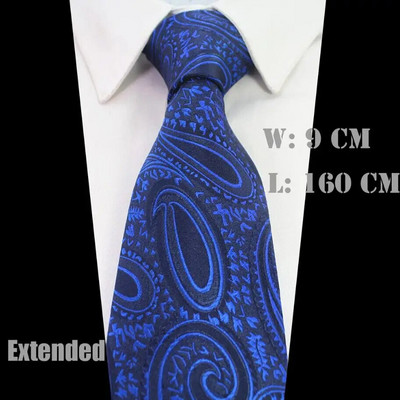 Ricnais 9 cm široke kravate za muškarce, cvjetni paisley velike veličine, muške svilene kravate, svečane haljine, odijelo, luksuzna kravata za vjenčanje