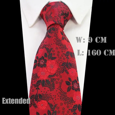 Ricnais 9 cm široke kravate za muškarce, cvjetni paisley velike veličine, muške svilene kravate, svečane haljine, odijelo, luksuzna kravata za vjenčanje