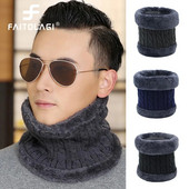 Férfi egyszínű puha kötött gyűrű hurkos gallér sál téli vastag plüss gyapjú előke Férfi meleg snood rövid sálak kör nyakkendő