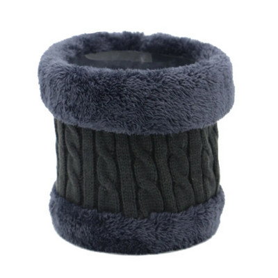 Férfi egyszínű puha kötött gyűrű hurkos gallér sál téli vastag plüss gyapjú előke Férfi meleg snood rövid sálak kör nyakkendő