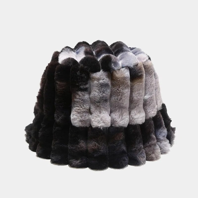 Καπέλο χειμερινού κουβά για γυναίκες Νέο καπέλο από ψεύτικη γούνα Μαλακό ζεστό καπέλα κουβά με γραβάτα Καπέλα ψαρέματος Γυναικείο καπέλο διακοπών Καπέλο εξωτερικού χώρου