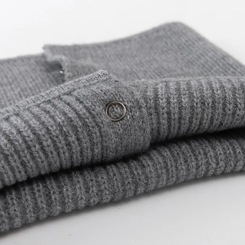 Novo modno dugme Unisex jednobojni topli prsten pleteni šal muška traka za glavu ovratnik bandana plus baršun