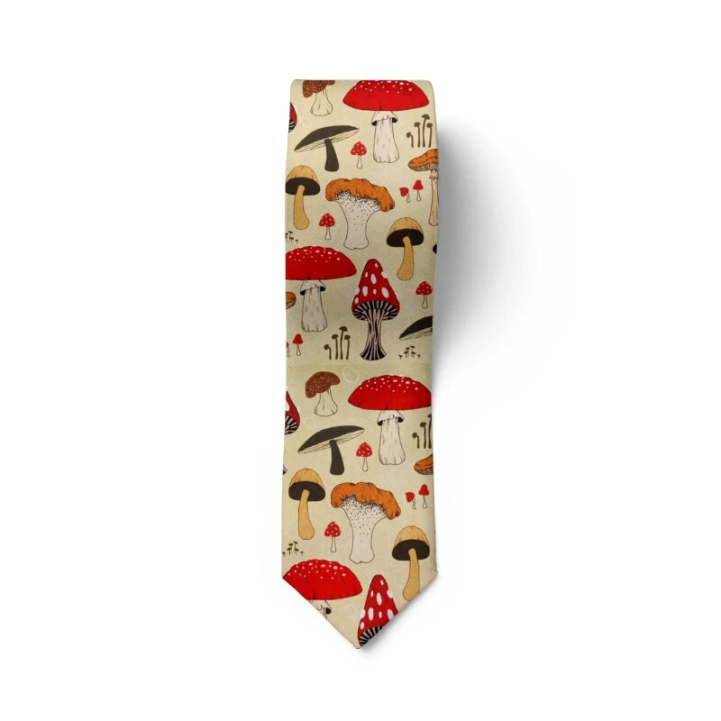 Nova modna muška kravata od 8 cm. Novost, gljiva, smiješna kravata za muškarce, vjenčanje, poslovna zabava, ležerna kravata, Gravata dodaci, darovi
