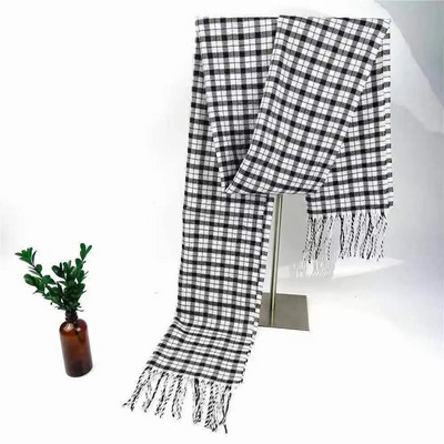 Zimski muški šal Karirani šal na pruge Muški ležerni poslovni brend Dizajner Službeni prigušivač Šalovi od kašmira Ženski termo šal