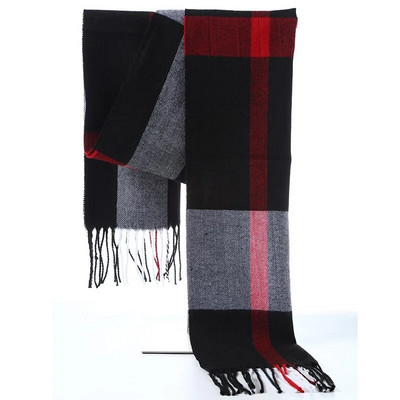 Zimski muški šal Karirani šal na pruge Muški ležerni poslovni brend Dizajner Službeni prigušivač Šalovi od kašmira Ženski termo šal