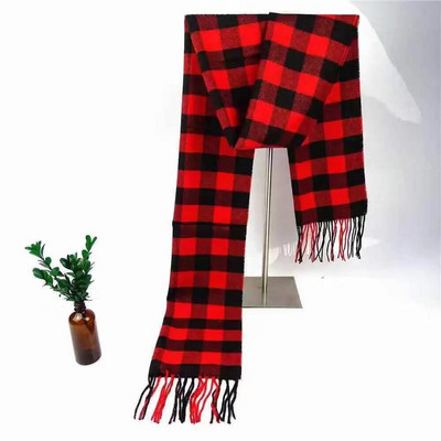 Zimski muški šal Karirani šal na pruge Muški ležerni poslovni brend Dizajner Službeni prigušivač Šalovi od kašmira Ženski termo šal