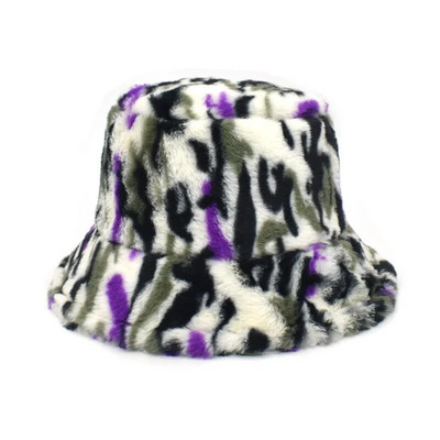 Kamuflažne tople kape Vunena zimska kapa od umjetnog krzna za žene Kamuflažne ribarske kape Kapa Panama Lady Nova moda