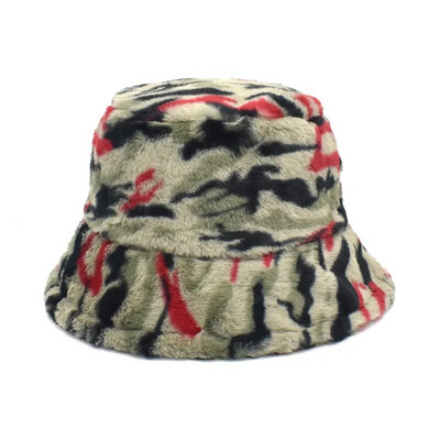 Kamuflažne tople kape Vunena zimska kapa od umjetnog krzna za žene Kamuflažne ribarske kape Kapa Panama Lady Nova moda
