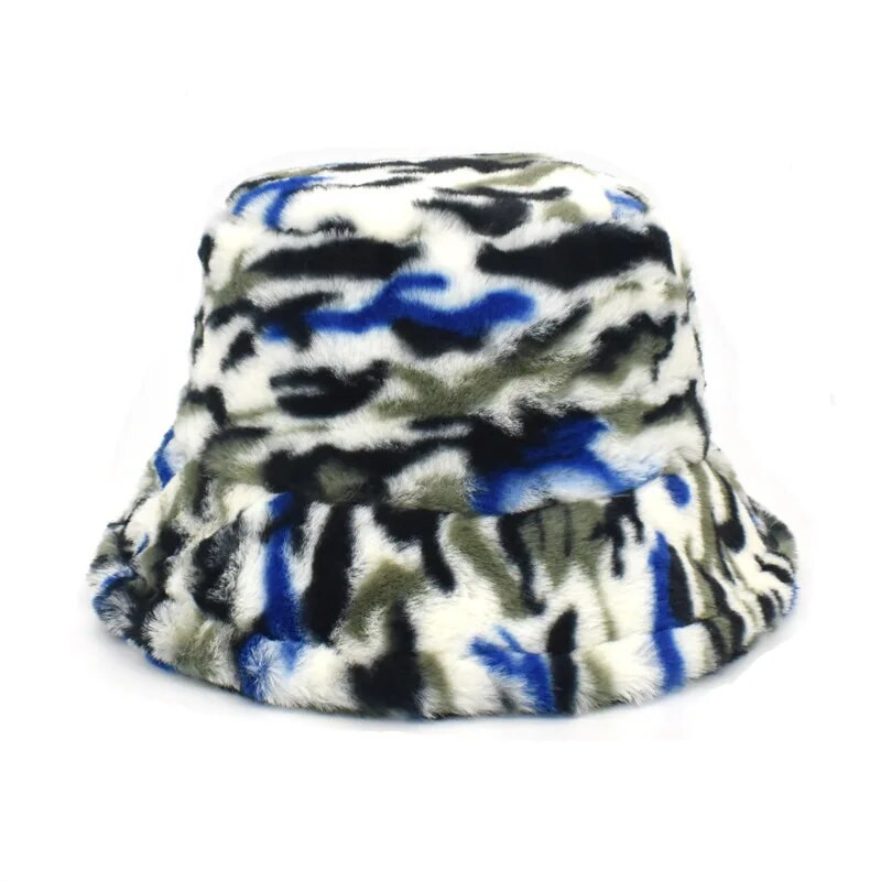 Kamuflažne tople kape Vunena zimska kapa od umjetnog krzna za žene Kamuflažne ribarske kape Kapa Panama Lady Nova moda