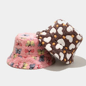 2022-es téli kalapok női világító műszőrme bolyhos kültéri meleg napsapka puha szőrös halászsapka lány divat panama