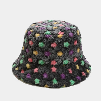 2022-es téli kalapok női világító műszőrme bolyhos kültéri meleg napsapka puha szőrös halászsapka lány divat panama