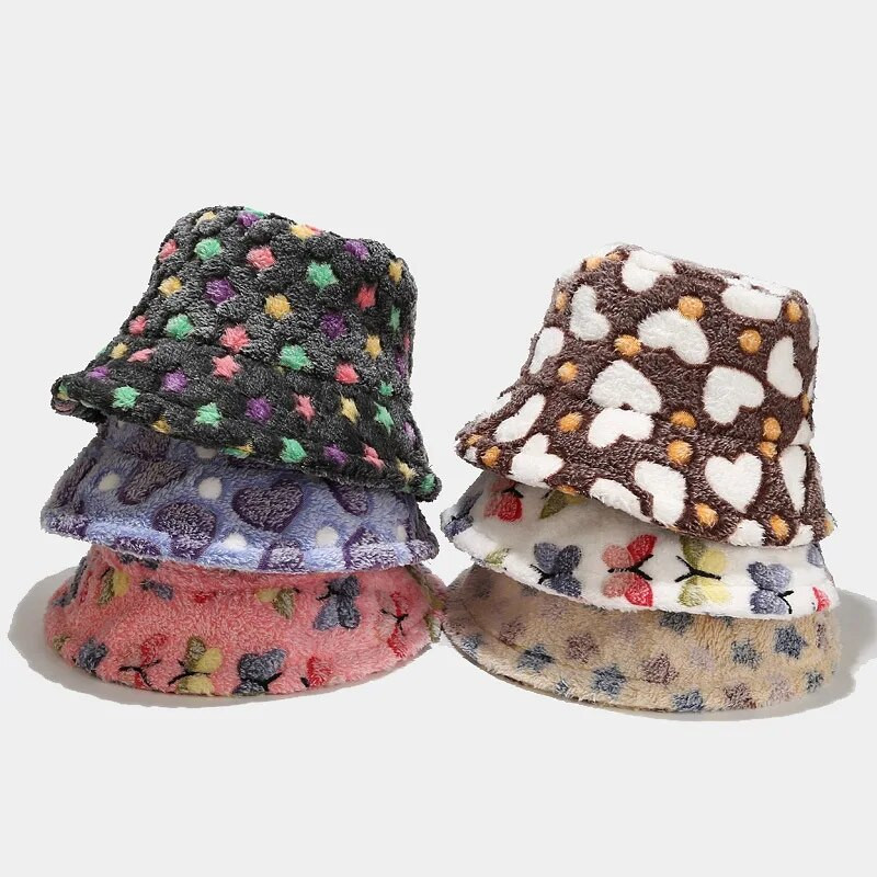 2022-es téli kalapok női világító műszőrme bolyhos kültéri meleg napsapka puha szőrös halászsapka lány divat panama