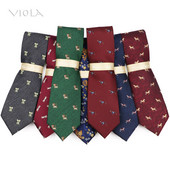 Lav, konj, koala, pas, vilin konjic, slatka životinja, crtani film, 8 cm poliesterska kravata, crveno tamnoplavo odijelo, kravata, smoking, kravata, poklon, muški dodatak, gornji dio