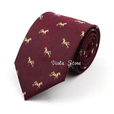 Lav, konj, koala, pas, vilin konjic, slatka životinja, crtani film, 8 cm poliesterska kravata, crveno tamnoplavo odijelo, kravata, smoking, kravata, poklon, muški dodatak, gornji dio