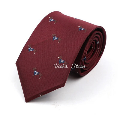 Lav, konj, koala, pas, vilin konjic, slatka životinja, crtani film, 8 cm poliesterska kravata, crveno tamnoplavo odijelo, kravata, smoking, kravata, poklon, muški dodatak, gornji dio