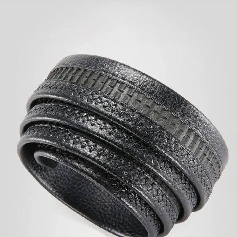 1 tk Lichee mustriga meeste automaatsed pandlaga rihmad, pandlaga rihmad Meeste kvaliteetne rihm Meeste nahast rihmaga teksad 3,5 cm rihmad