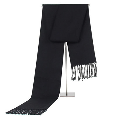 Luxus márkájú férfi sál őszi téli kasmír sálak egyszínű puha kendőbevonatok kiváló minőségű meleg gyapjú sálak nyakkendő