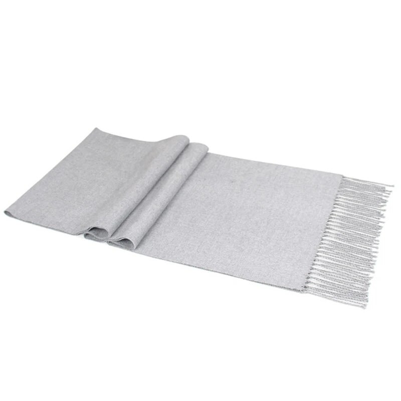 Luxus márkájú férfi sál őszi téli kasmír sálak egyszínű puha kendőbevonatok kiváló minőségű meleg gyapjú sálak nyakkendő