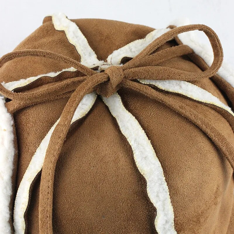 Engleska verzija detektivske kape od brušene kože, muške i ženske zimske debele zaštite za uši s pačjim jezikom Topli plišani retro skijaški bomber Gorras