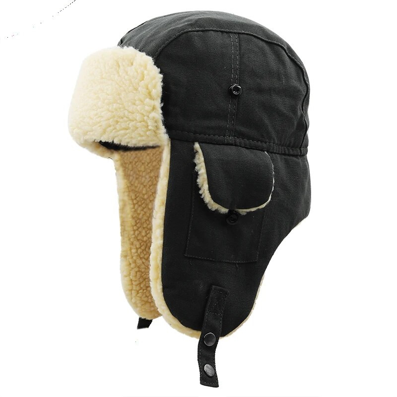 Modes sieviešu bumbvedēju cepures mākslīgās kažokādas siltas, biezas ausu aizbāžņu vāciņi rudens ziema melna balta auss aizsargā krievu slēpošanas cepure