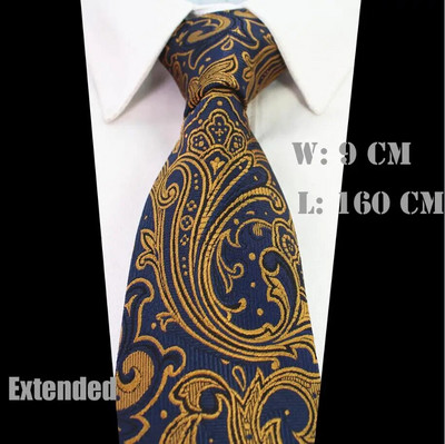 Ricnais jauns 63 collu īpaši gara izmēra kaklasaite vīriešiem 160 cm* 9 cm kaklasaite ar ziediem Paisley liela izmēra vīrietim, zīda kaklasaites uzvalks kāzu ballītei
