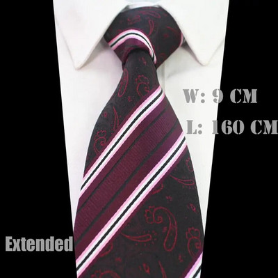 Ricnais jauns 63 collu īpaši gara izmēra kaklasaite vīriešiem 160 cm* 9 cm kaklasaite ar ziediem Paisley liela izmēra vīrietim, zīda kaklasaites uzvalks kāzu ballītei
