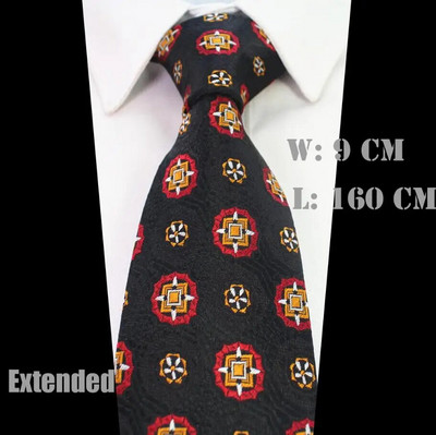 Ricnais jauns 63 collu īpaši gara izmēra kaklasaite vīriešiem 160 cm* 9 cm kaklasaite ar ziediem Paisley liela izmēra vīrietim, zīda kaklasaites uzvalks kāzu ballītei