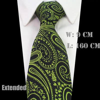 Ricnais jauns 63 collu īpaši gara izmēra kaklasaite vīriešiem 160 cm* 9 cm kaklasaite ar ziediem Paisley liela izmēra vīrietim, zīda kaklasaites uzvalks kāzu ballītei