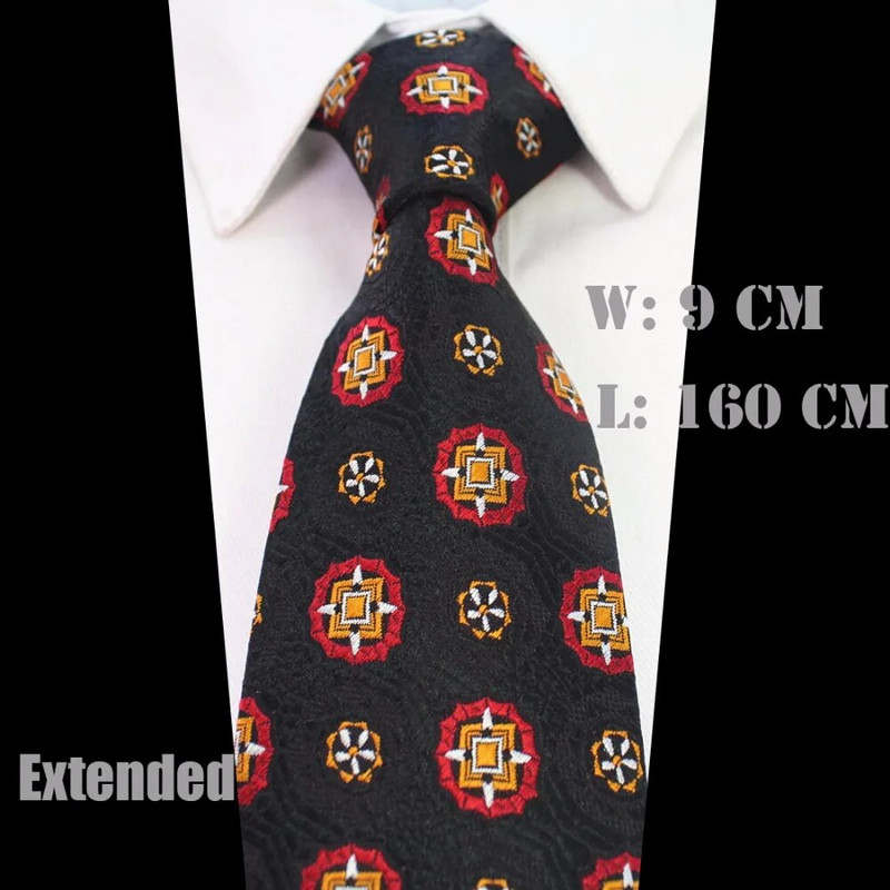 Ricnais jauns 63 collu īpaši gara izmēra kaklasaite vīriešiem 160 cm* 9 cm kaklasaite ar ziediem Paisley liela izmēra vīrietim, zīda kaklasaites uzvalks kāzu ballītei