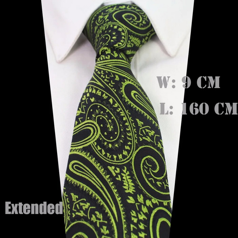 Ricnais jauns 63 collu īpaši gara izmēra kaklasaite vīriešiem 160 cm* 9 cm kaklasaite ar ziediem Paisley liela izmēra vīrietim, zīda kaklasaites uzvalks kāzu ballītei