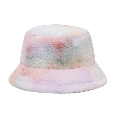 Naised Talvine kunstkarusnahast kohevad ämbrikübarad Lipsuvärv õues soe päikesemüts Pehme sametine karvane Kalurimüts Daam Mood Panama Naine