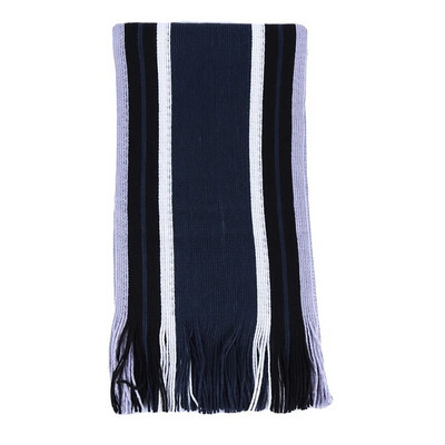 Muški omladinski modni prugasti šal Jesen Zima Topli pleteni šal od kašmira Vuneni šal Vuneni mekani šal