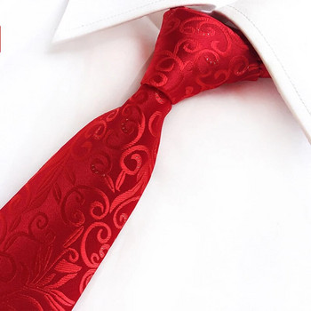 Νέα Ζακάρ Μόδα Γραβάτα Κόκκινη Λευκή Ριγέ Καρό Γραβάτα Λαιμού για Άνδρα Επαγγελματικός Γάμος Επίσημο λαιμό Δώρο Γραβάτα Μεταξωτές γραβάτες 8 εκ.