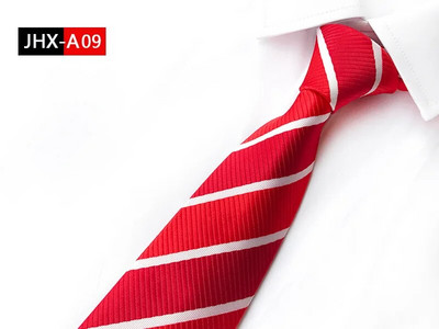 Nova jacquard modna kravata Crveno bijela prugasta karirana kravata za muškarce Poslovna vjenčanja Svečana ogrlica Poklon Kravata 8 cm Svilene kravate