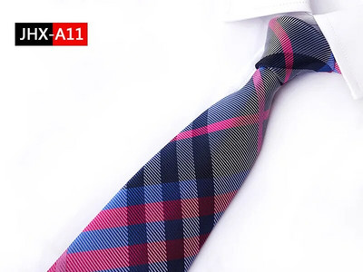 Nova jacquard modna kravata Crveno bijela prugasta karirana kravata za muškarce Poslovna vjenčanja Svečana ogrlica Poklon Kravata 8 cm Svilene kravate