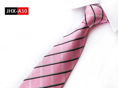 Nova jacquard modna kravata Crveno bijela prugasta karirana kravata za muškarce Poslovna vjenčanja Svečana ogrlica Poklon Kravata 8 cm Svilene kravate