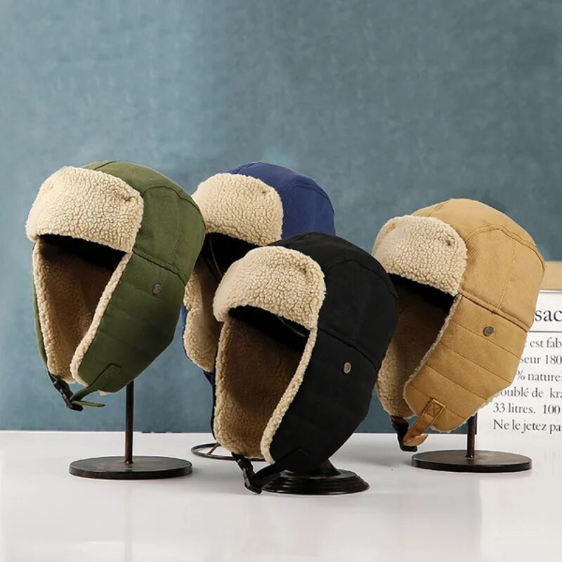 Muškarci Ženska kapa za zaštitu ušiju Trapper Bomber Warm Trooper naušnice Zimska skijaška kapa Čvrsta pahuljasta kapa od umjetnog krzna Kape s šeširom