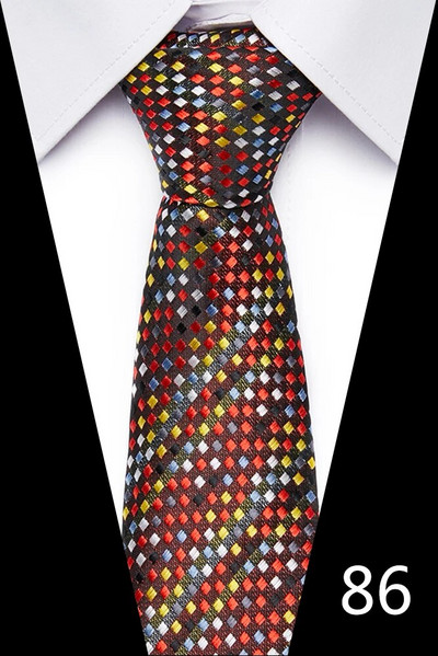 Modes kaklasaite 7,5 cm kaklasaites vīriešiem 100 stilu roku darbs, zils, sarkans svītrains punkts kāzu ballītes darba vietai