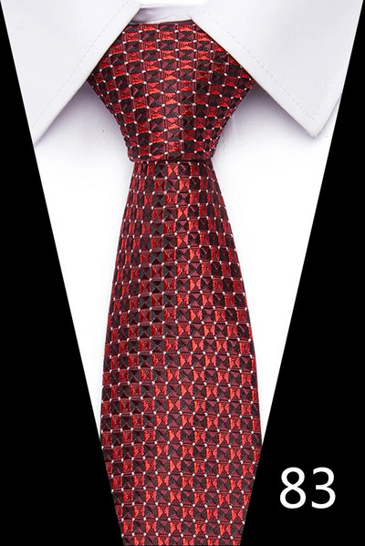 Modes kaklasaite 7,5 cm kaklasaites vīriešiem 100 stilu roku darbs, zils, sarkans svītrains punkts kāzu ballītes darba vietai