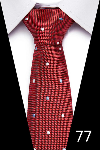 Modes kaklasaite 7,5 cm kaklasaites vīriešiem 100 stilu roku darbs, zils, sarkans svītrains punkts kāzu ballītes darba vietai